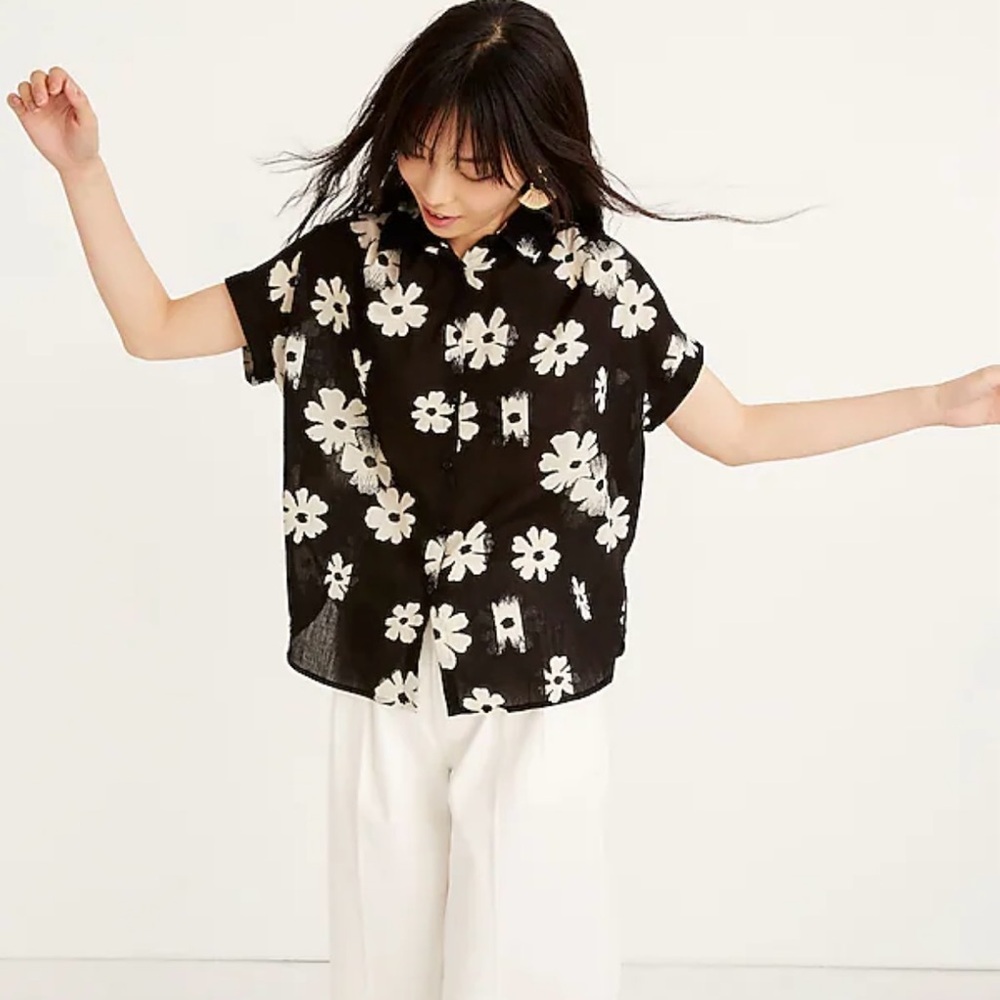 Madewell Central Tunic Shirt in Ikat Floral